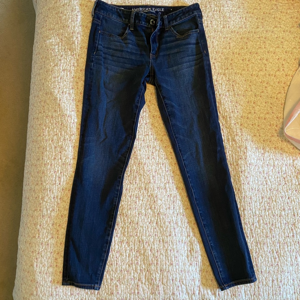 Dark blue denim jeans